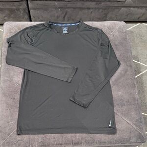 Nautica Black Long Sleeve Men's Tee